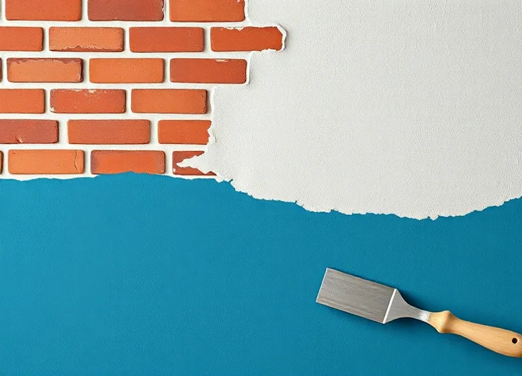 Application d'un enduit décoratif à la lisseuse sur un mur